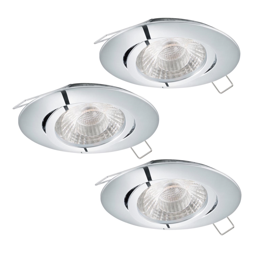 Eglo - SET 3x Iluminación LED empotrada de techo TEDO 3xGU10-LED/5W/230V