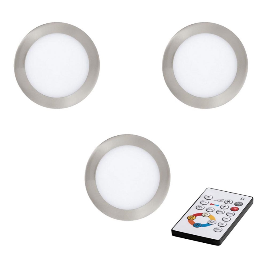 Eglo - SET 3x LED Foco empotrable regulable TINUS LED/17W/230V + CR