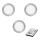 Eglo - SET 3x LED Foco empotrable regulable TINUS LED/17W/230V + CR
