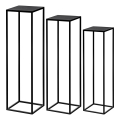 Eglo - SET 3x Soporte para flores negro