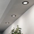 Eglo - Set de 3 downlights empotrables LED/3,7W/230V 2700/4000/6500K Ø 8,8 cm negro