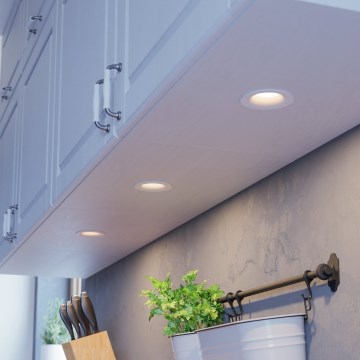 Eglo - Set de 3 focos LED empotrables regulables LED/4,8W/230V Ø 8,8 cm blanco