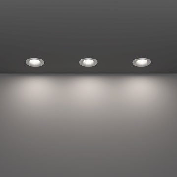 Eglo - Set de 3 lámparas empotrables LED para baño LED/4,9W/230V 2700/4000/6500K Ø 8,8 cm IP65 blanco