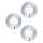Eglo - Set de 3 luminarias empotrables LED para baño FUEVA 1xLED/2,8W/230V IP44, acabado cromado brillante, Ø 8,5 cm