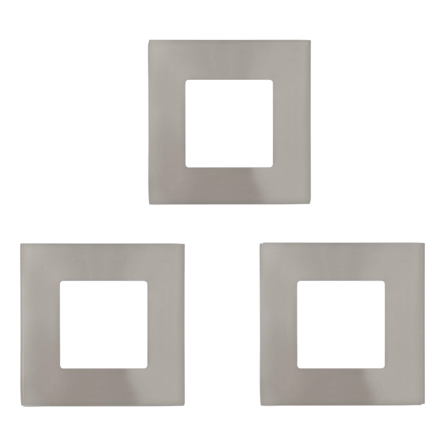 Eglo - Set de 3 luminarias empotradas LED FUEVA 1xLED/2,7W/230V 8,5x8,5 cm