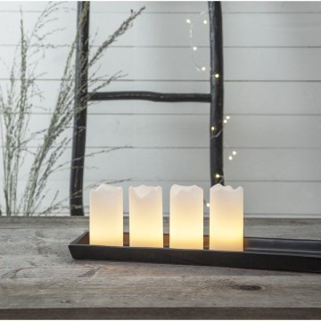 Eglo - Set de 4 adornos navideños LED 1x LED/0,18 W/2x CR2032 + mando a distancia