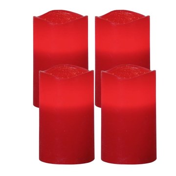 Eglo - Set de 4 decoraciones navideñas LED/0,066W/3xAAA rojas