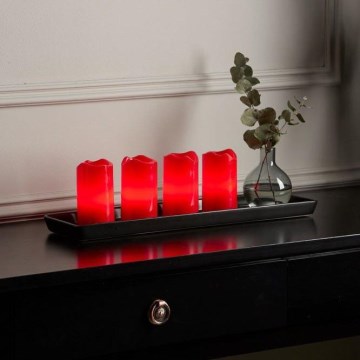 Eglo - Set de 4 decoraciones navideñas LED ADVENT LED/0,18W/2xCR2032 + mando a distancia