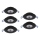 Eglo - Set de 5 downlights empotrables LED 4,9 W / 230 V, 2700/4000/6500 K, Ø 9 cm, negro