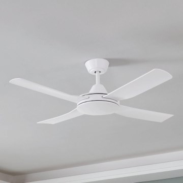 Eglo - Ventilador de techo 52W/230V + mando a distancia blanco
