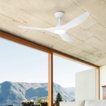 Eglo - Ventilador de techo LED/19W/230V Ø 132 cm blanco + mando a distancia