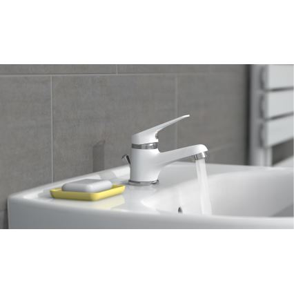 Eisl NI075SCR - Grifo de lavabo SPEED blanco/cromo pulido