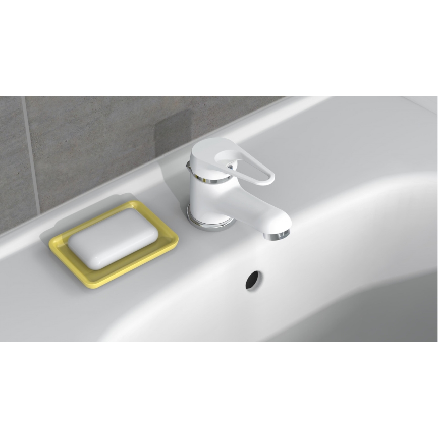 Eisl NI075SCR - Grifo de lavabo SPEED blanco/cromo pulido