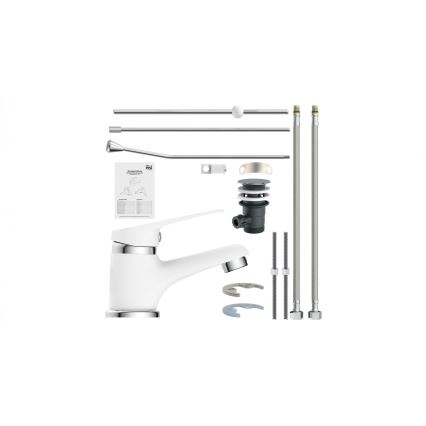 Eisl NI075SCR - Grifo de lavabo SPEED blanco/cromo pulido