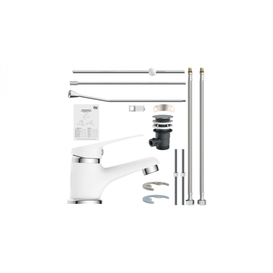 Eisl NI075SCR - Grifo de lavabo SPEED blanco/cromo pulido