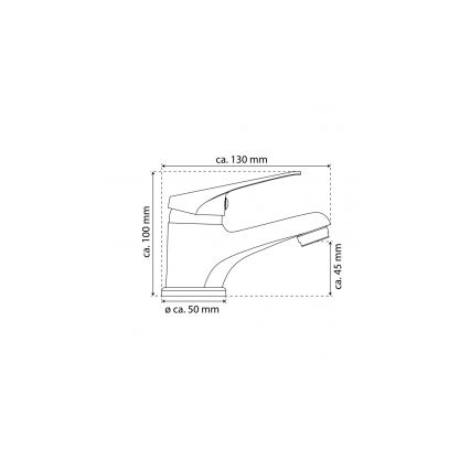 Eisl NI075SCR - Grifo de lavabo SPEED blanco/cromo pulido