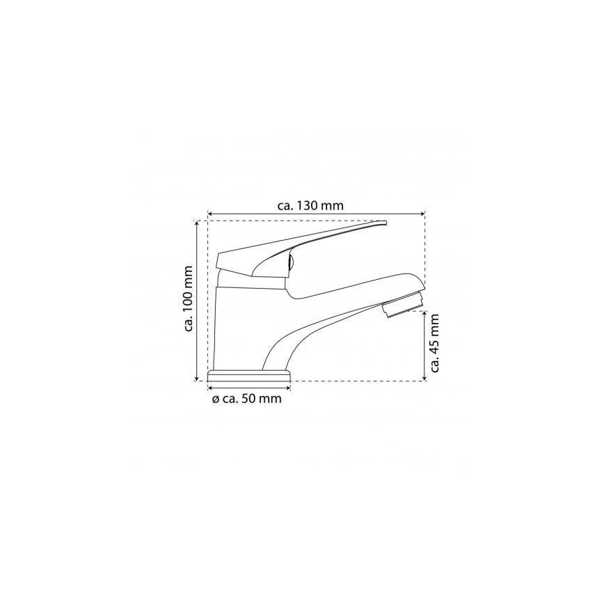 Eisl NI075SCR - Grifo de lavabo SPEED blanco/cromo pulido