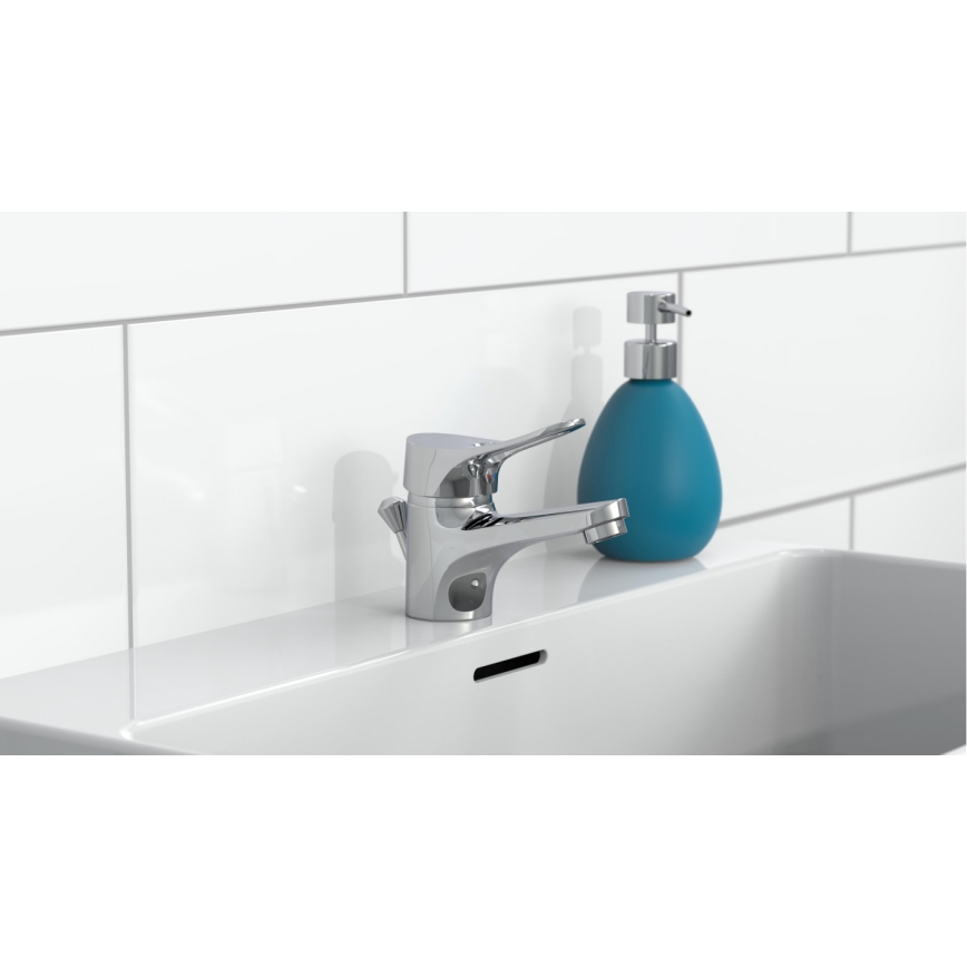Eisl NI075VECR - Grifo de lavabo + válvula de desagüe con rebosadero VERONA cromo brillante