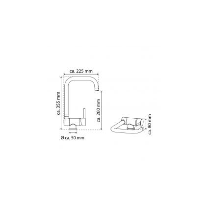 Eisl NI182-0335T - Grifo de fregadero FLEXO cromo brillante