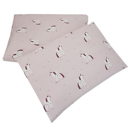 EKO - Ropa de cuna de muselina de algodón UNICORN 2 piezas
