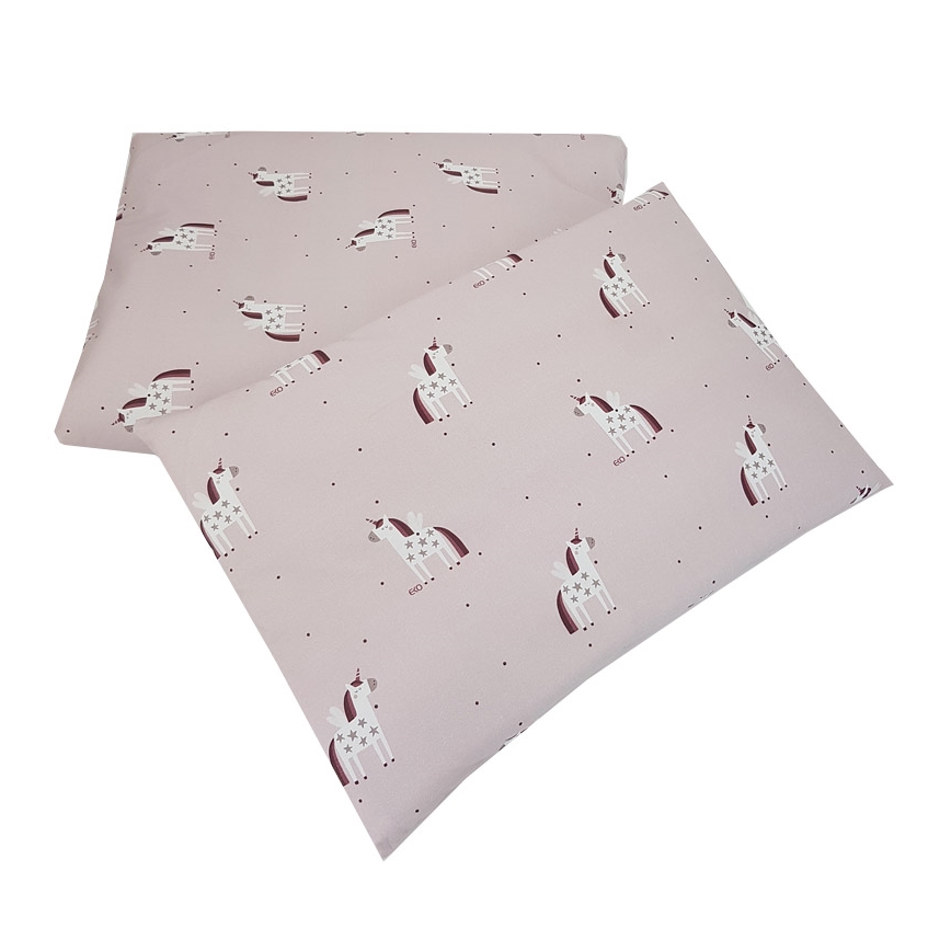 EKO - Ropa de cuna de muselina de algodón UNICORN 2 piezas