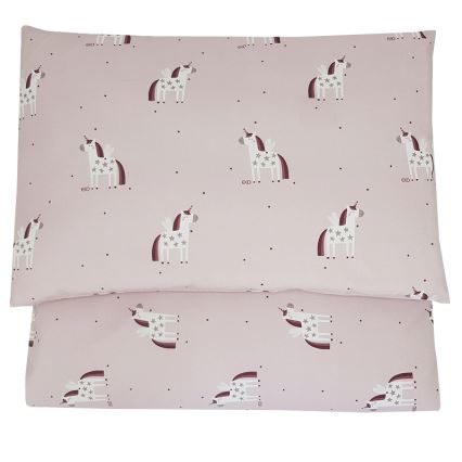 EKO - Ropa de cuna de muselina de algodón UNICORN 2 piezas