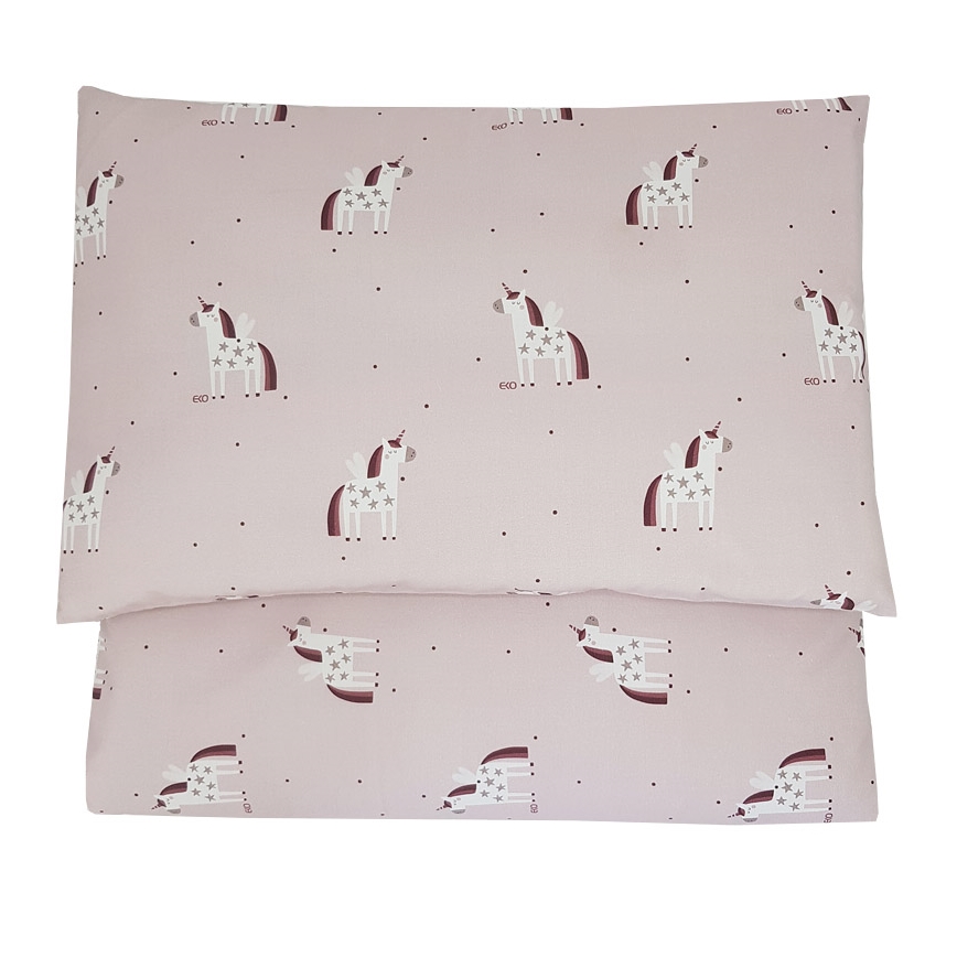 EKO - Ropa de cuna de muselina de algodón UNICORN 2 piezas