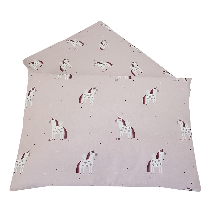 EKO - Ropa de cuna de muselina de algodón UNICORN 2 piezas