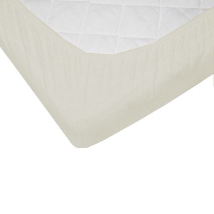EKO - Sábana impermeable con banda elástica JERSEY 120x60 cm beige