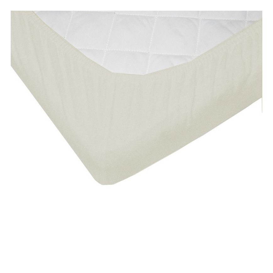 EKO - Sábana impermeable con banda elástica JERSEY 120x60 cm beige
