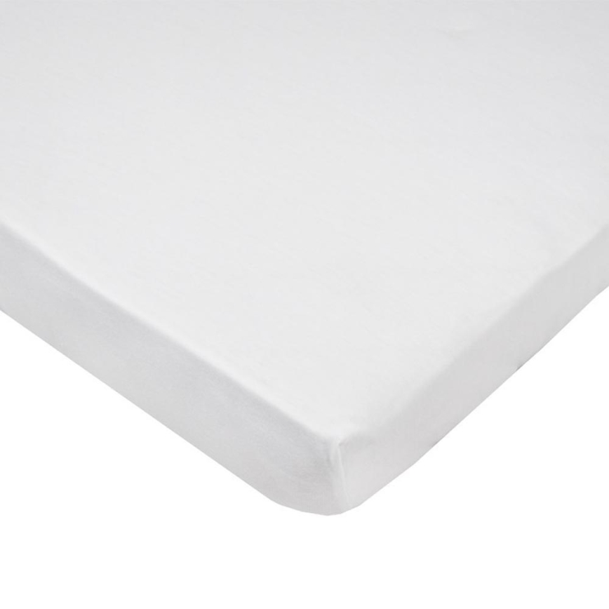 EKO - Sábana impermeable con banda elástica JERSEY 120x60 cm blanco