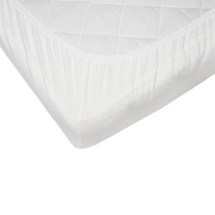 EKO - Sábana impermeable con banda elástica JERSEY 120x60 cm blanco