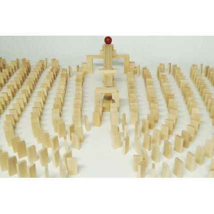 EkoToys - Dominó de madera 830 pz haya