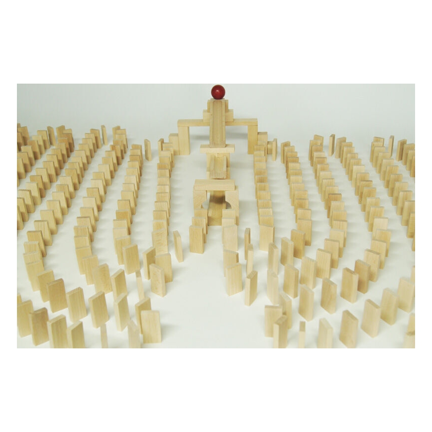 EkoToys - Dominó de madera 830 pz haya