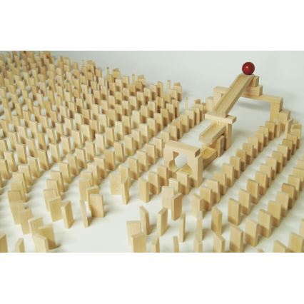 EkoToys - Dominó de madera 830 pz haya