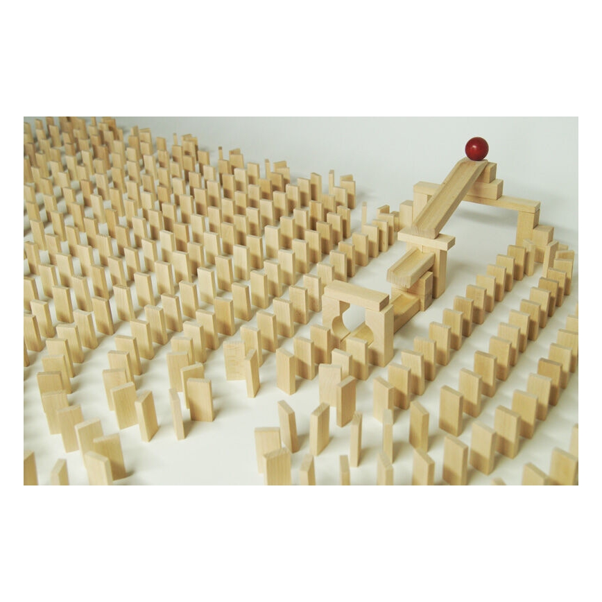 EkoToys - Dominó de madera 830 pz haya