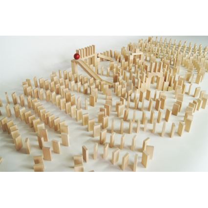 EkoToys - Dominó de madera 830 pz haya
