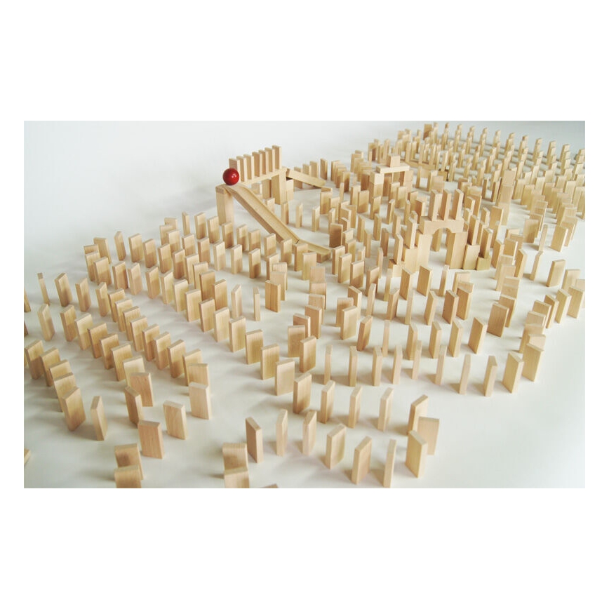 EkoToys - Dominó de madera 830 pz haya