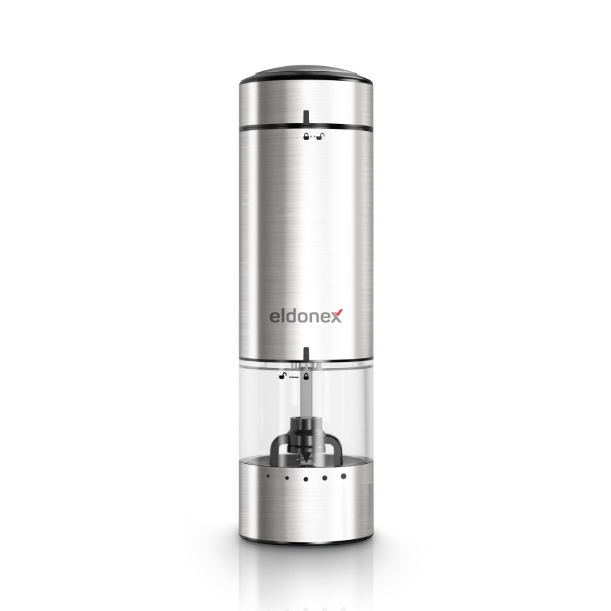 ELDONEX EPG-1100-SL - Molino eléctrico de sal/pimienta 4xAAA cromo mate