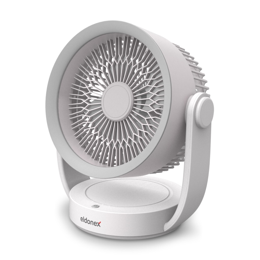 ELDONEX ESF-1010-WH - Ventilador de mesa recargable 9W/5V 4000 mAh blanco