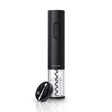 ELDONEX EWO-2100-BK - Abridor eléctrico de vino 4xAA negro