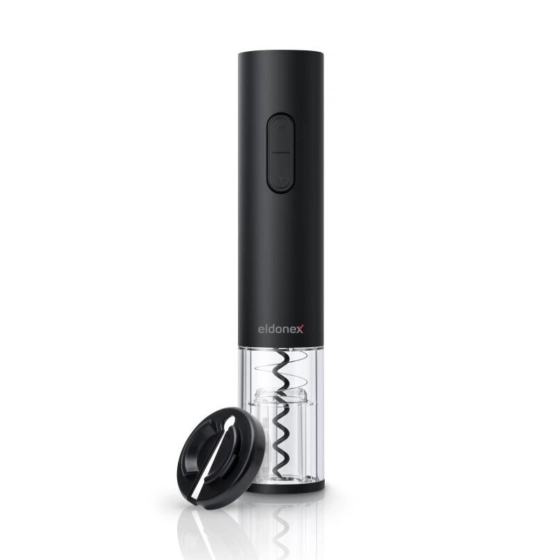 ELDONEX EWO-2100-BK - Abridor eléctrico de vino 4xAA negro