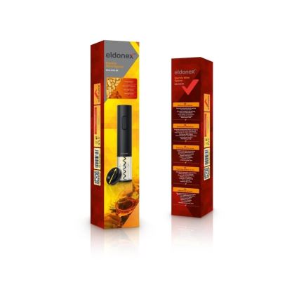 ELDONEX EWO-2100-BK - Abridor eléctrico de vino 4xAA negro