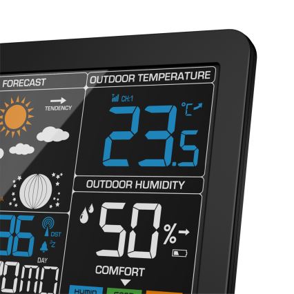 ELDONEX EWS-1010-BK - Estacion meteorologica con pantalla LCD 2xAAA negro