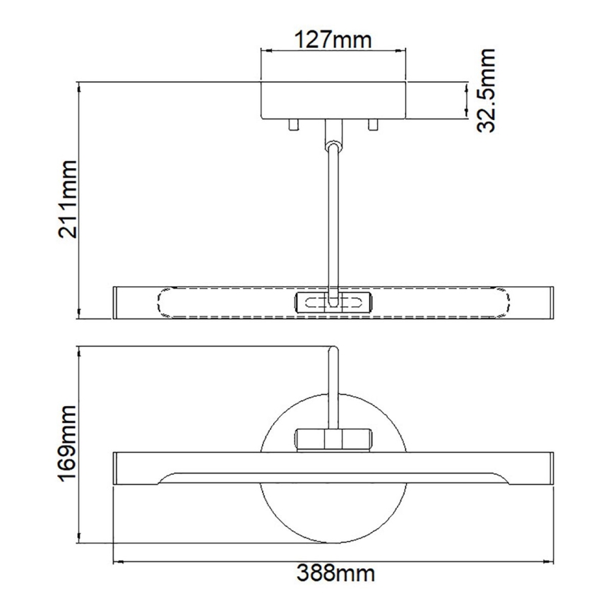 Elstead ALTON-PL-S-BB - Lámpara LED para cuadros ALTON LED/6W/230V dorado