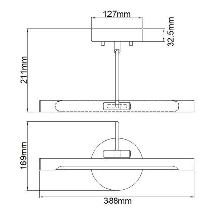 Elstead ALTON-PL-S-BLK - Lámpara LED para cuadros ALTON LED/6W/230V negro