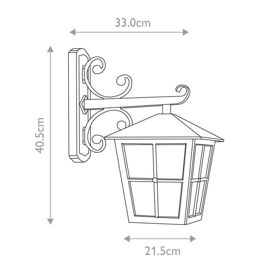 Elstead - Aplique de exterior CANTERBURY 1xE27/100W/230V IP43