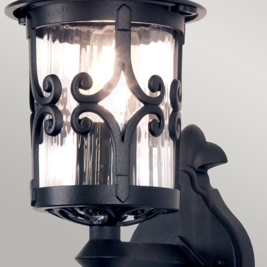 Elstead - Aplique de exterior HEREFORD 1xE27/100W/230V IP23 negro