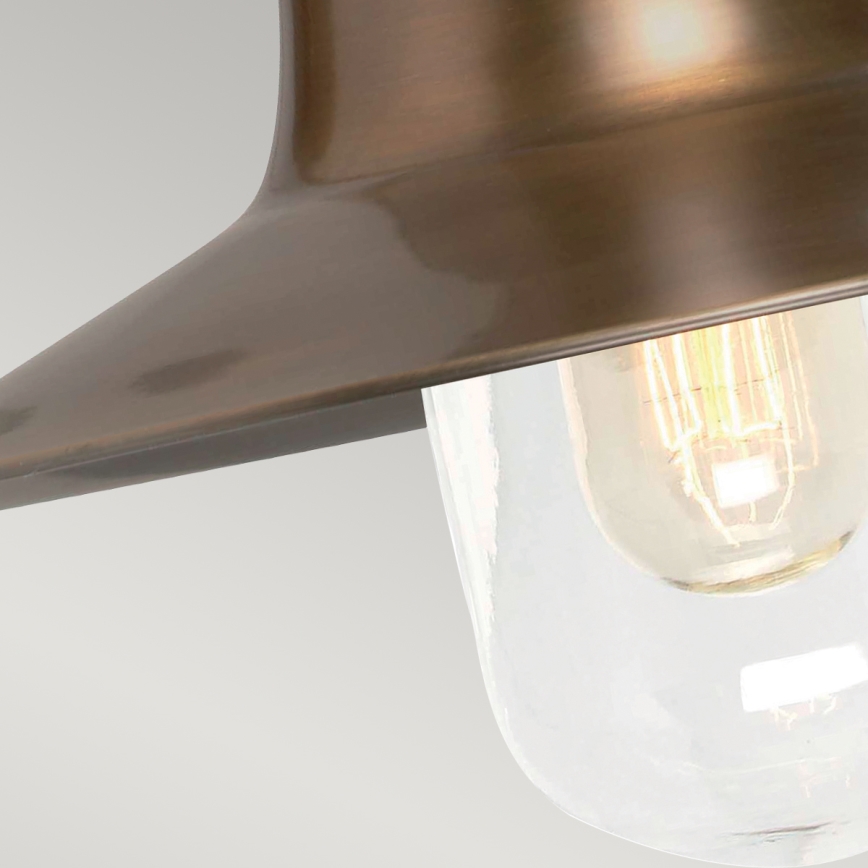 Elstead - Aplique de exterior SHELDON 1xE27/100W/230V IP44 bronce