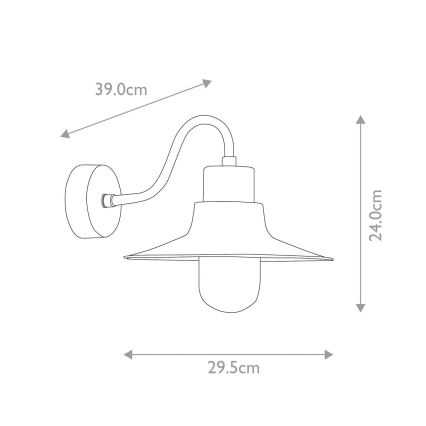 Elstead - Aplique de exterior SHELDON 1xE27/100W/230V IP44 bronce
